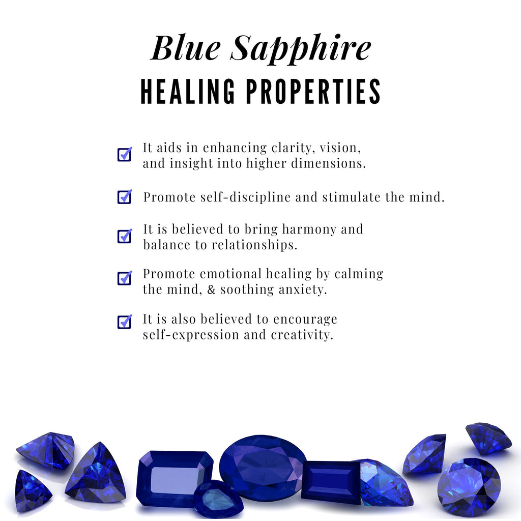 Natural Blue Sapphire Key Pendant and Earrings Set with Diamond