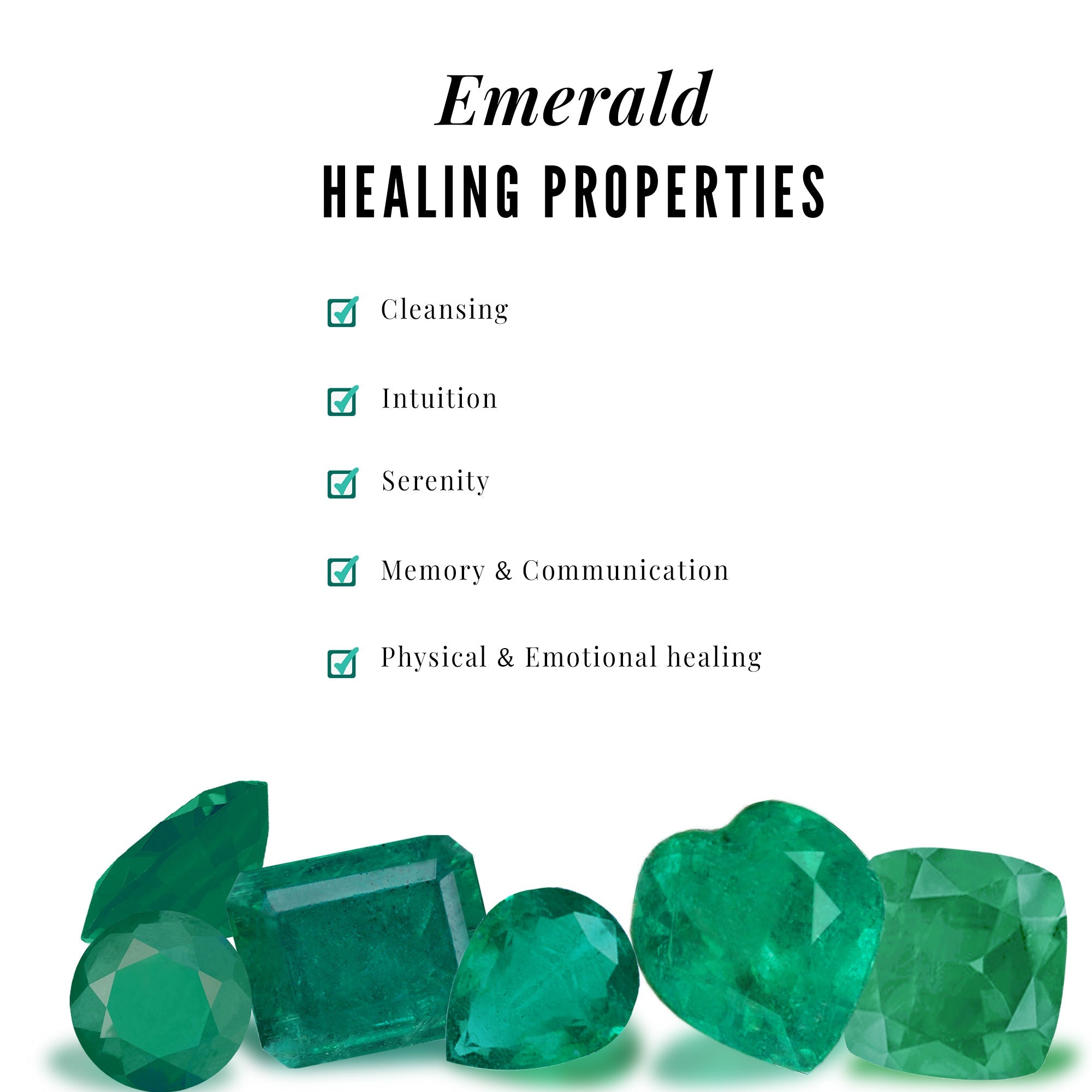 Princess Cut Emerald and Diamond Square Necklace