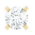 Round Shape Moissanite Solitaire Nose Pin