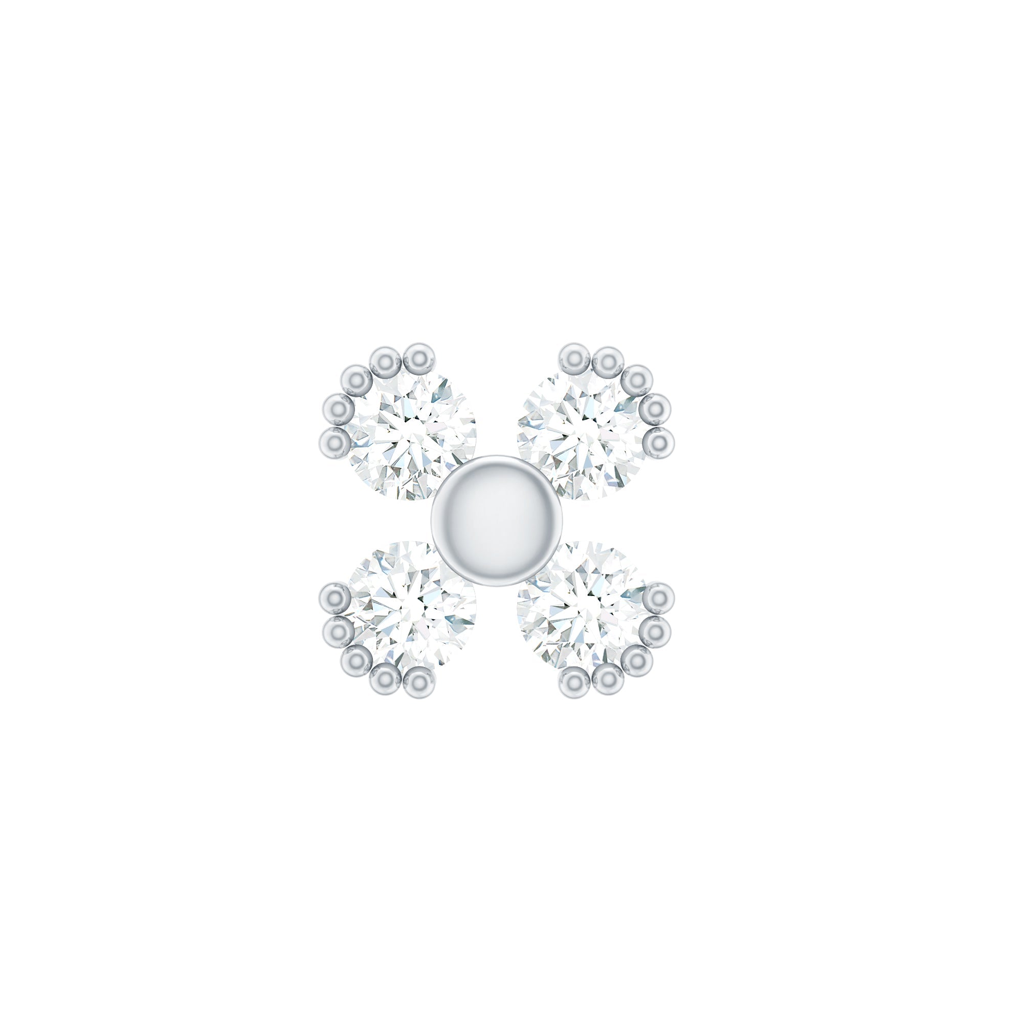 Round Diamond Minimal Helix Earring