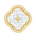 Moissanite Cluster Clover Earring for Helix Piercing