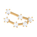 Certified Moissanite Capricorn Zodiac Ear Crawler Earring