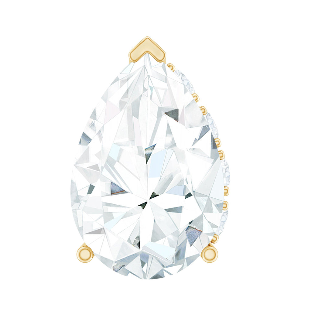 Pear Shaped Diamond Solitaire Tragus Earring