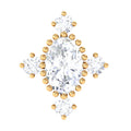 Vintage Inspired Oval Diamond Cartilage Earring