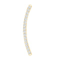 Pave Set Diamond Curved Bar Earring for Cartilage Piercing