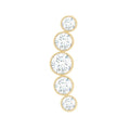 Graduated Style Diamond Crawler Earring for Helix Piercing