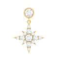 Certified Diamond Starburst Drop Earring for Helix Piercing