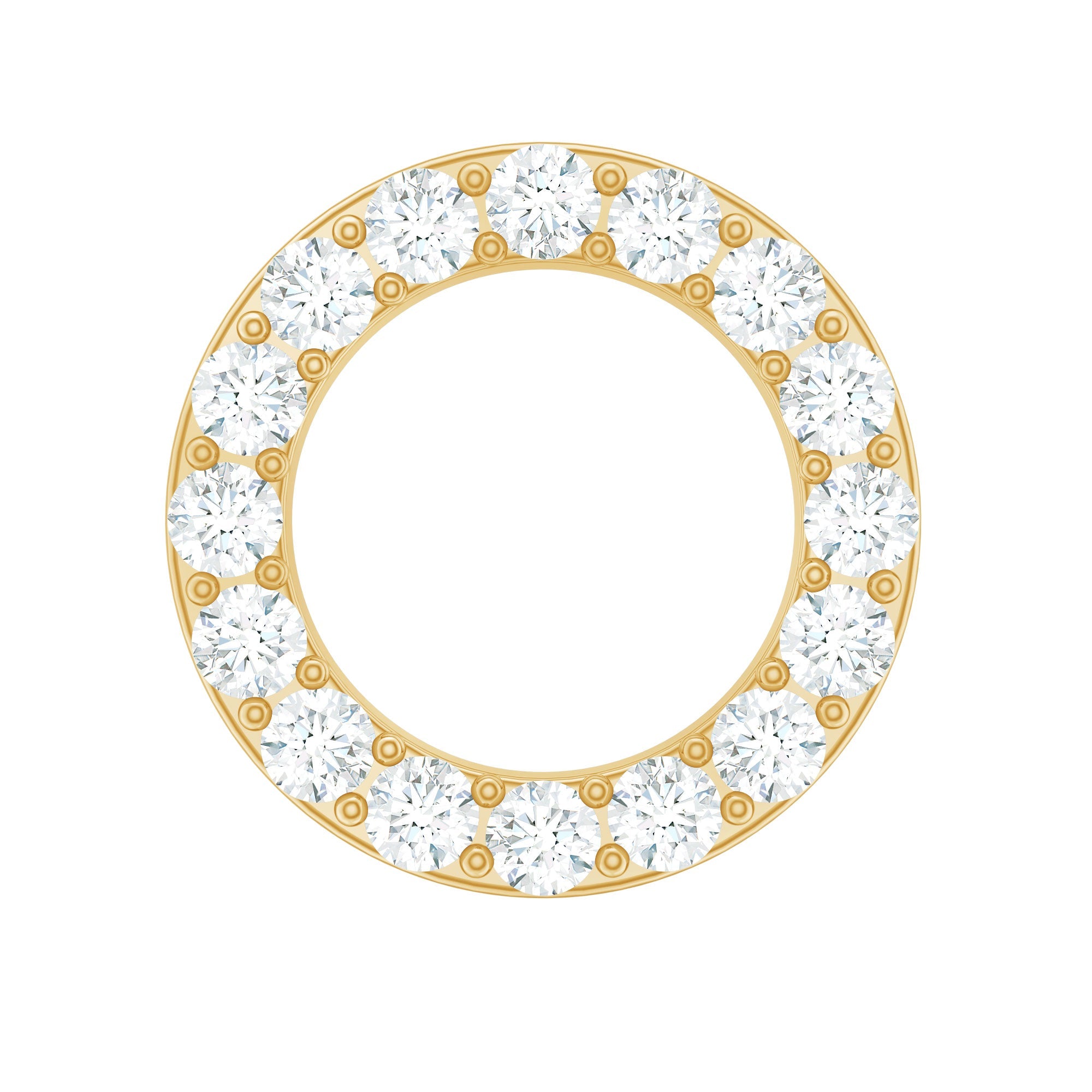 Brilliant Cut Diamond Circle Earring for Helix Piercing