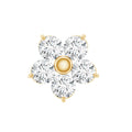 Minimalist Diamond Flower Tragus Earring with Flat Back