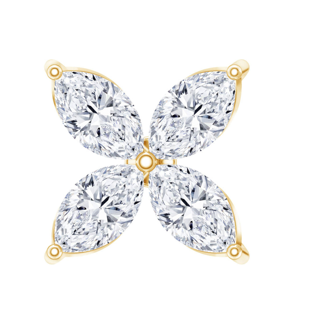 Marquise Four Petal Flower Cartilage Earring