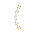 Elegant Diamond Ear Crawler Earring for Helix Piercing
