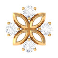Nature Inspired Certified Diamond Flower Earring for Helix Piercing
