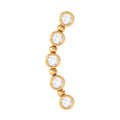 Bezel Set Diamond Crawler Earring for Cartilage Piercing