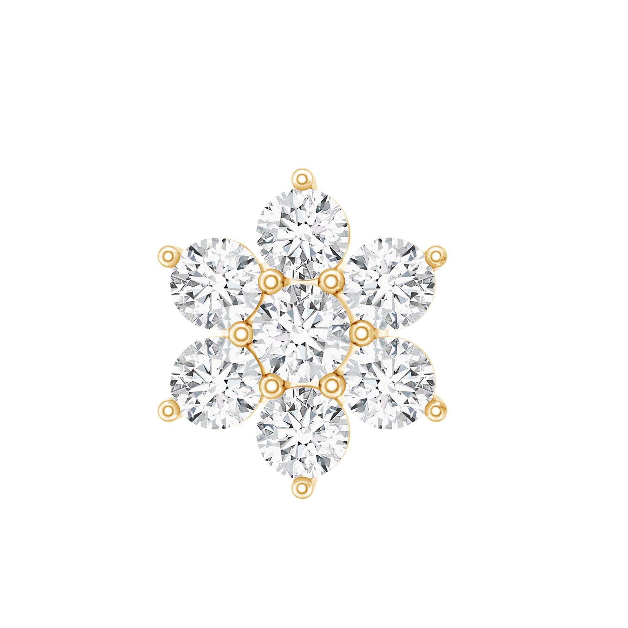 Simple Diamond Flower Cartilage Earring