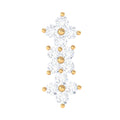 Diamond Flower Crawler Earring for Helix Piercing