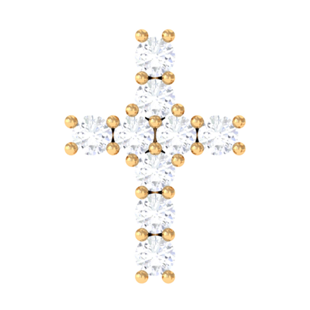 Minimalist Diamond Cross Cartilage Earring