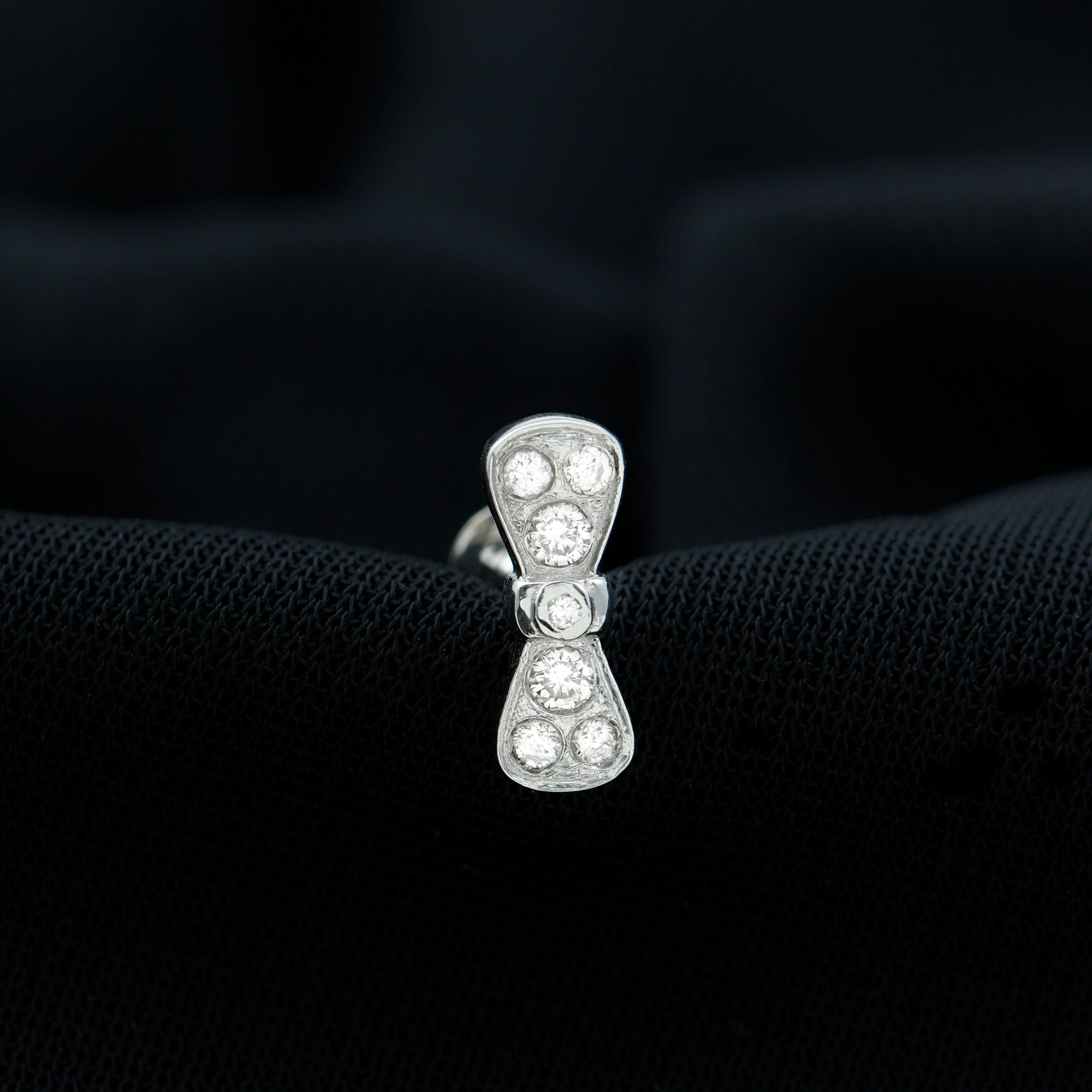 Diamonds Bow Cartilage Piercing Earring