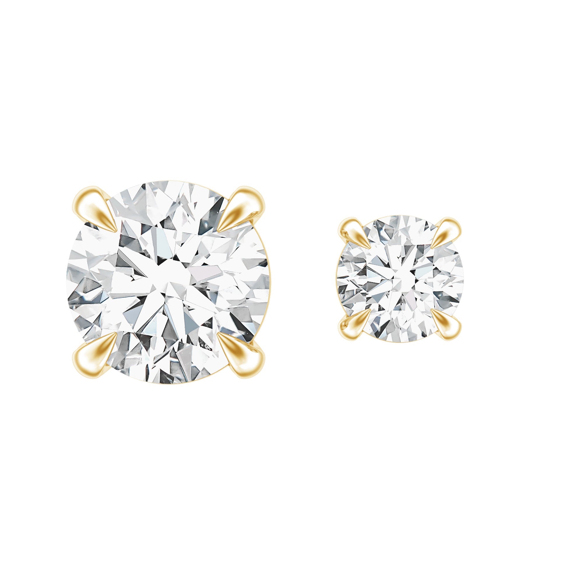 Brilliant Cut Diamond Solitaire Earring Set for Helix Piercing