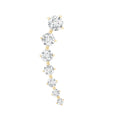Brilliant Cut Diamond Ear Climber Earring for Helix Piercing
