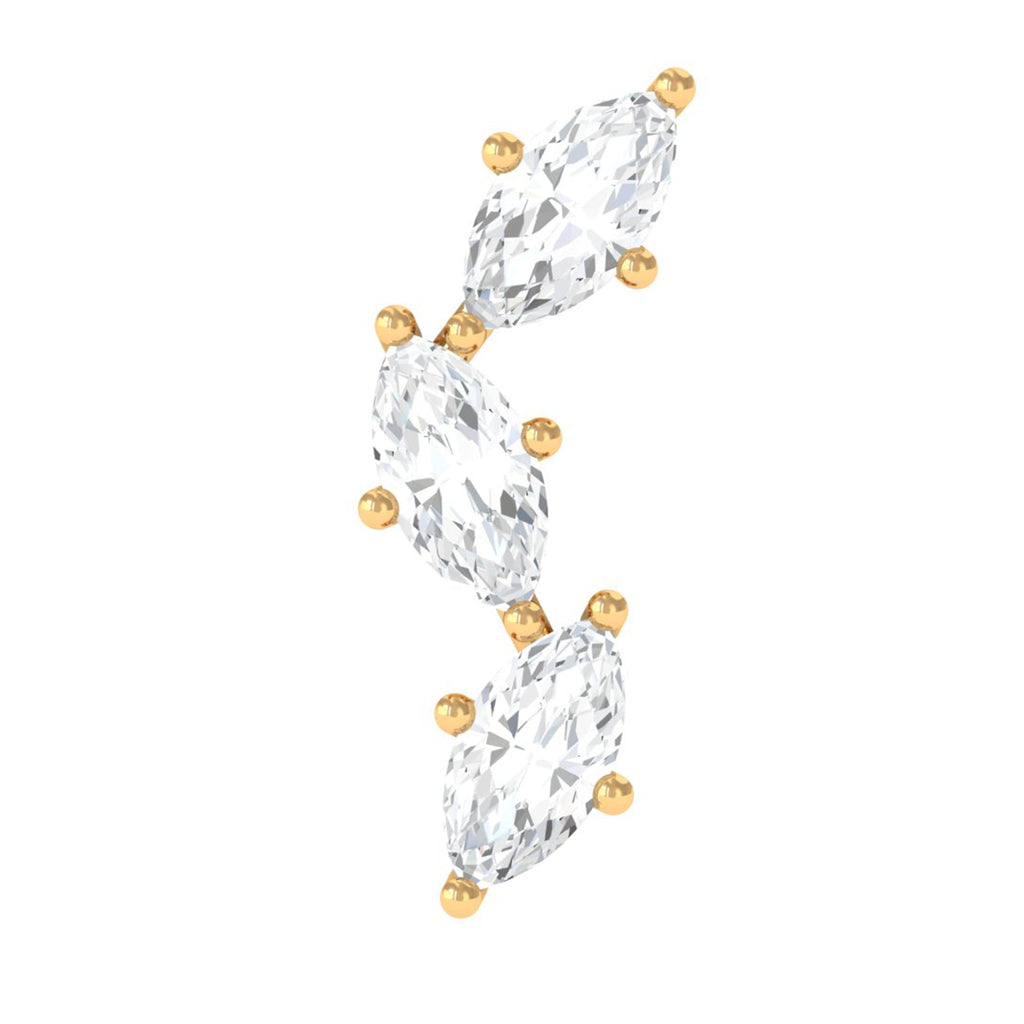 Classic Marquise Diamond Helix Earring