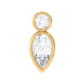 Minimal Pear Diamond Tragus Earring in Bezel Setting