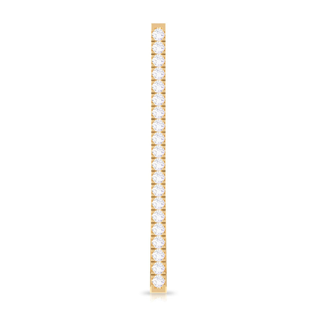Pave Set Diamond Bar Ear Cuff No Piercing