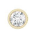Bezel Set Diamond Solitaire Stud Earring for Helix Piercing