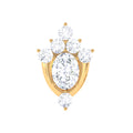 Diamond Floral Cluster Earring for Upper Lobe Piercing