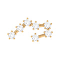Diamond Taurus Zodiac Crawler Earring