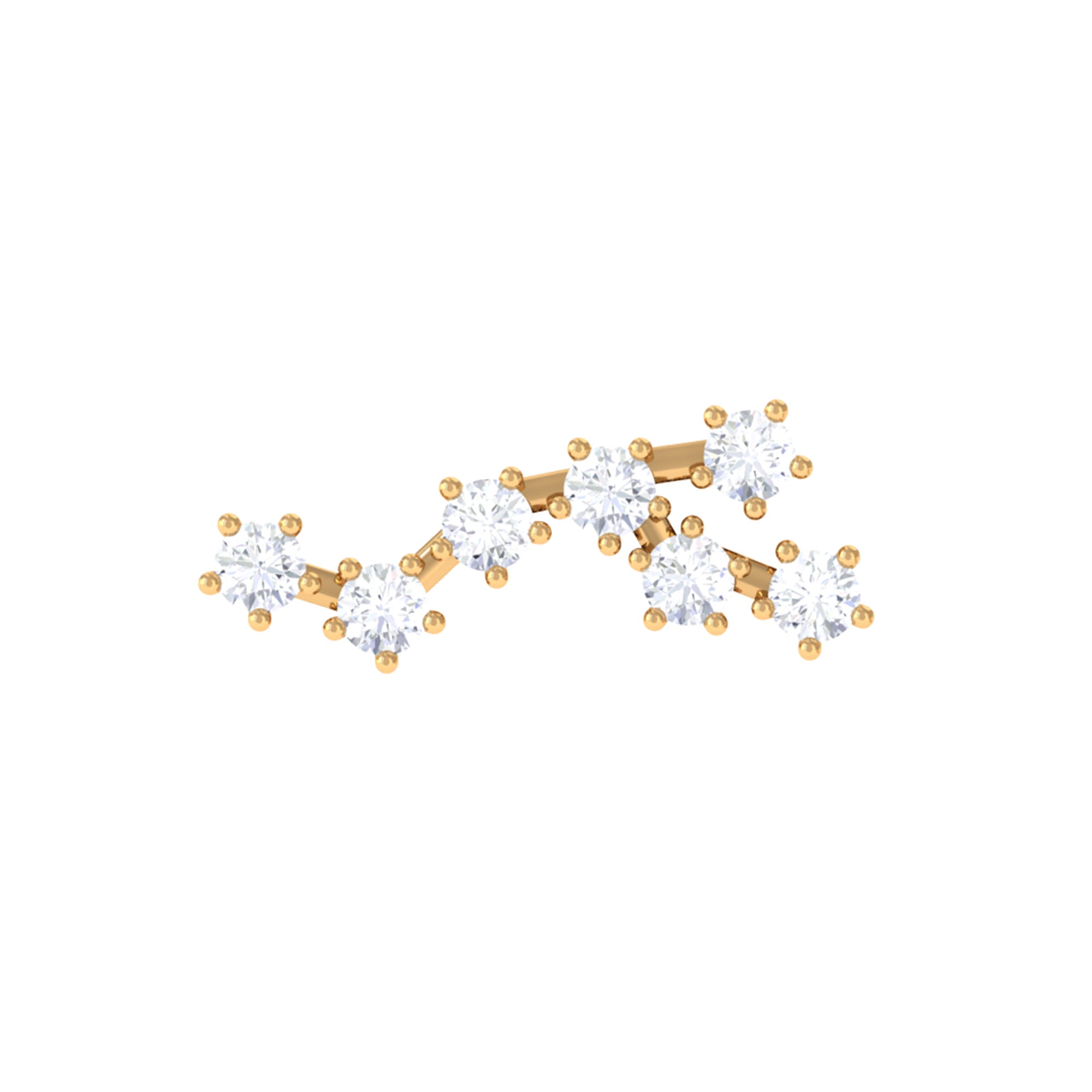 Diamond Virgo Constellation Earring for Cartilage Piercing