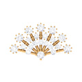 Unique Diamond Fan Cartilage Earring for Women