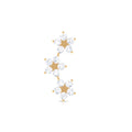 Elegant Diamond Flower Crawler Earring for Helix Piercing