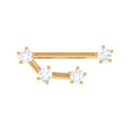 Certified Diamond Aries Zodiac Constellation Earring for Helix Piercing