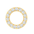 Simple Diamond Open Circle Earring with Flat Back
