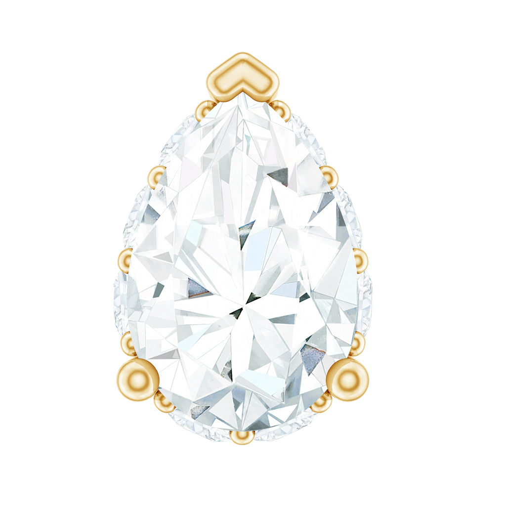 Solitaire Diamond Teardrop Tragus Earring for Women
