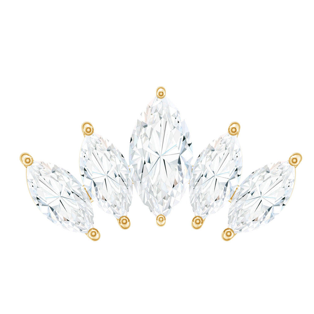 Certified Marquise Cut Diamond Helix Earring for Women