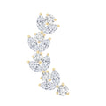 Nature Inspired Diamond Leaf Crawler Helix Earring