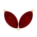 Marquise Ruby Leaf Cartilage Earring for Women