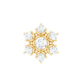 Nature Inspired Diamond Flower Earring for Helix Piercing