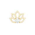 Nature Inspired Diamond Lotus Earring