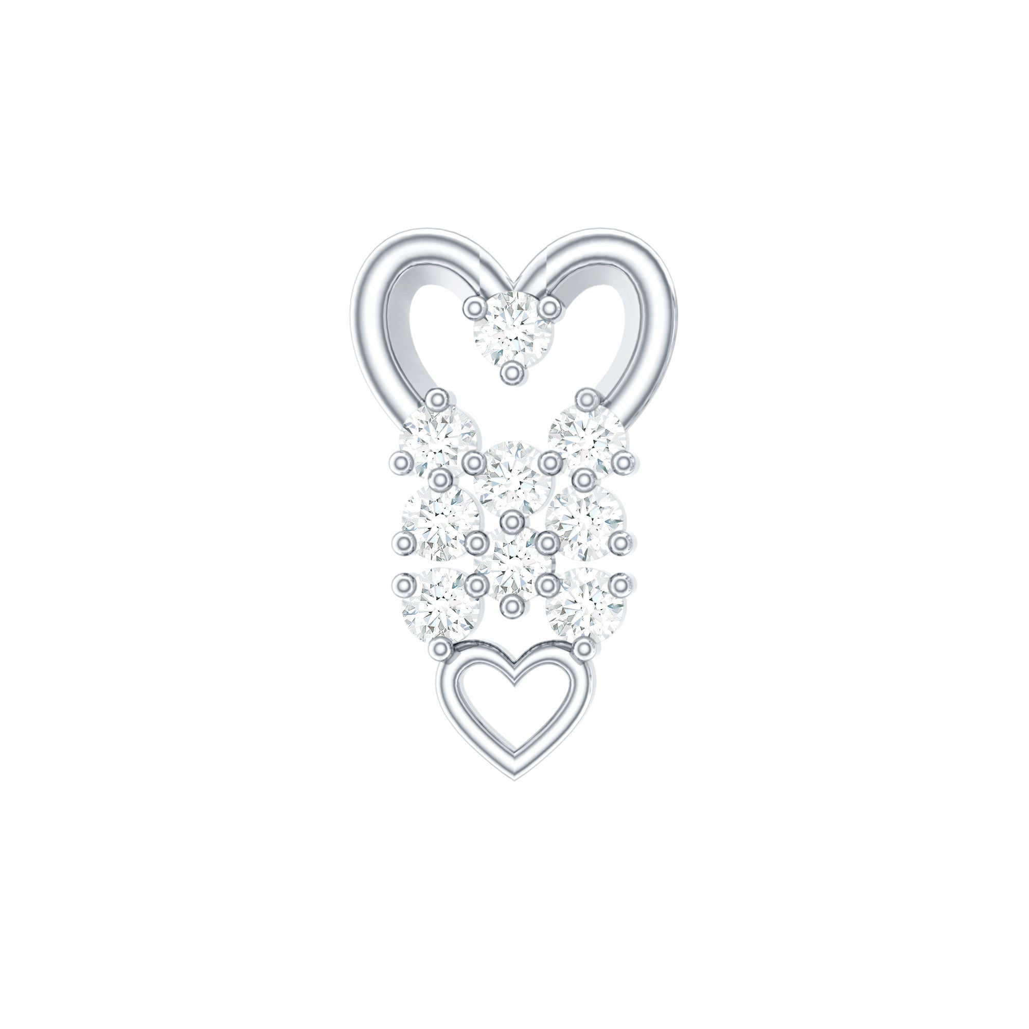 Diamond Heart Cartilage Earring