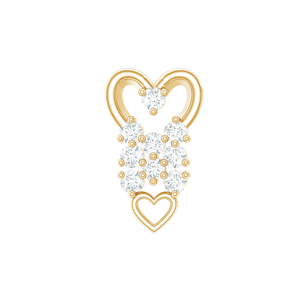 Diamond Heart Cartilage Earring