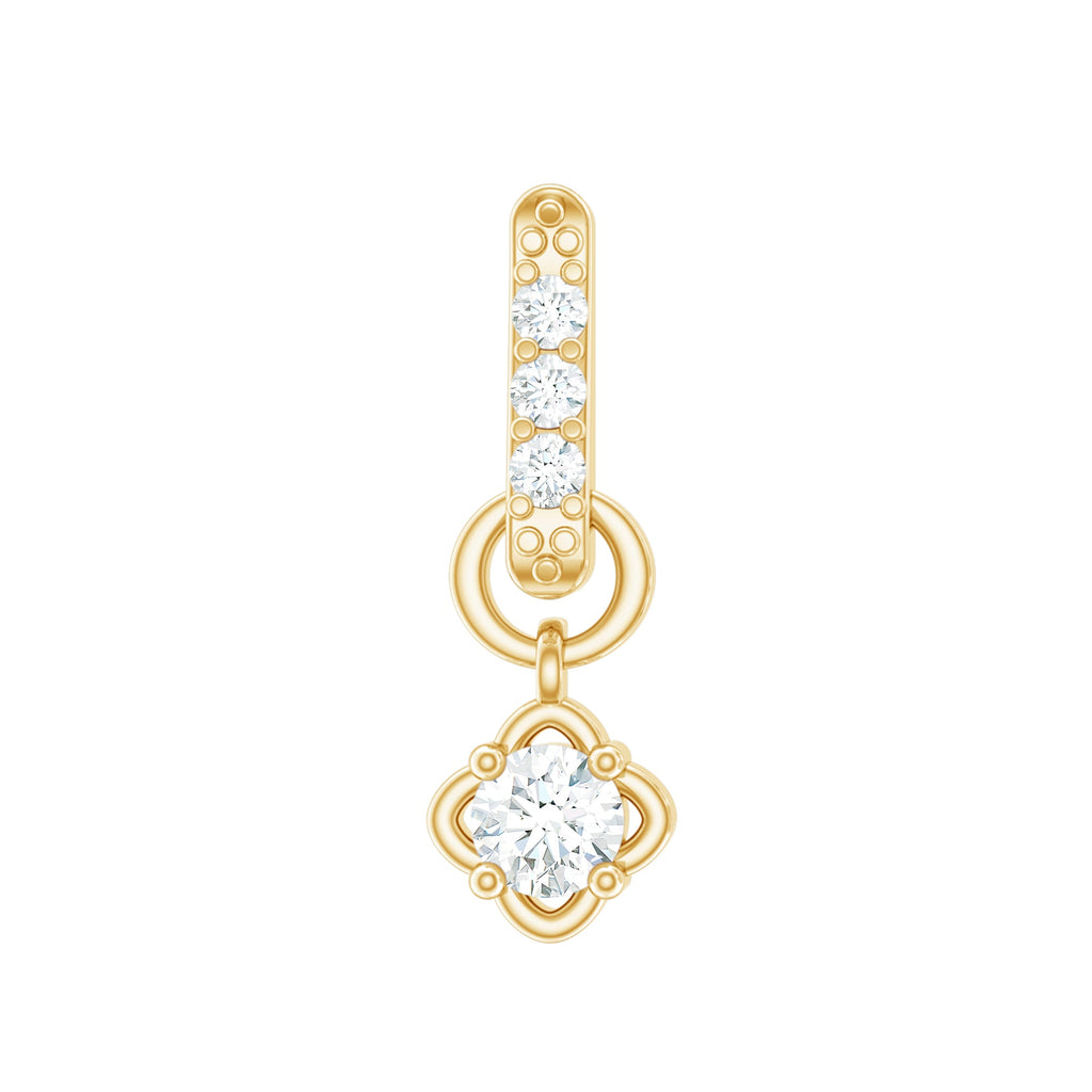 Minimalist Diamond Drop Earring for Cartilage Piercing