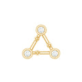 Diamond Open Triangle Earring for Conch Piercing