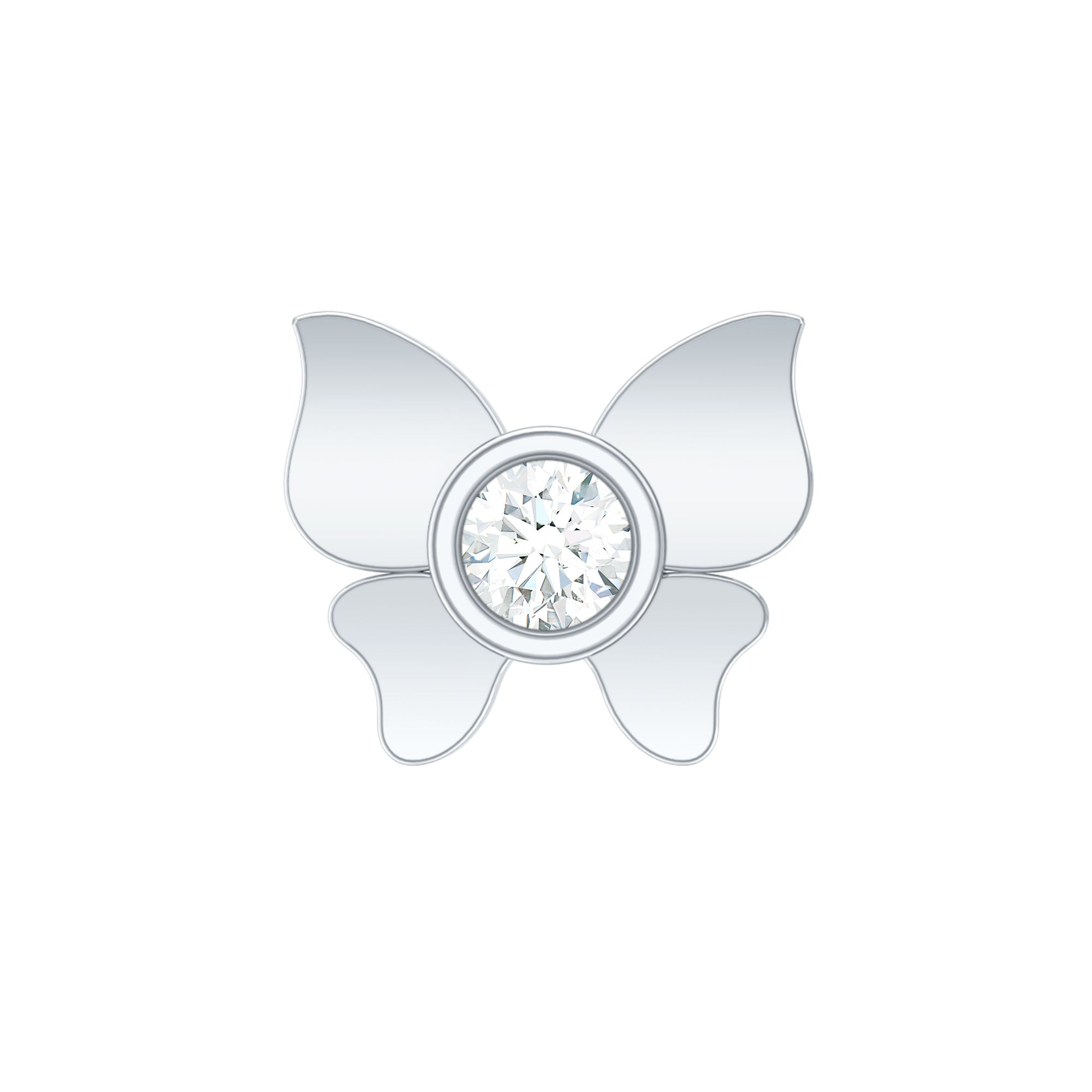 Diamond Butterfly Earring for Helix Piercing