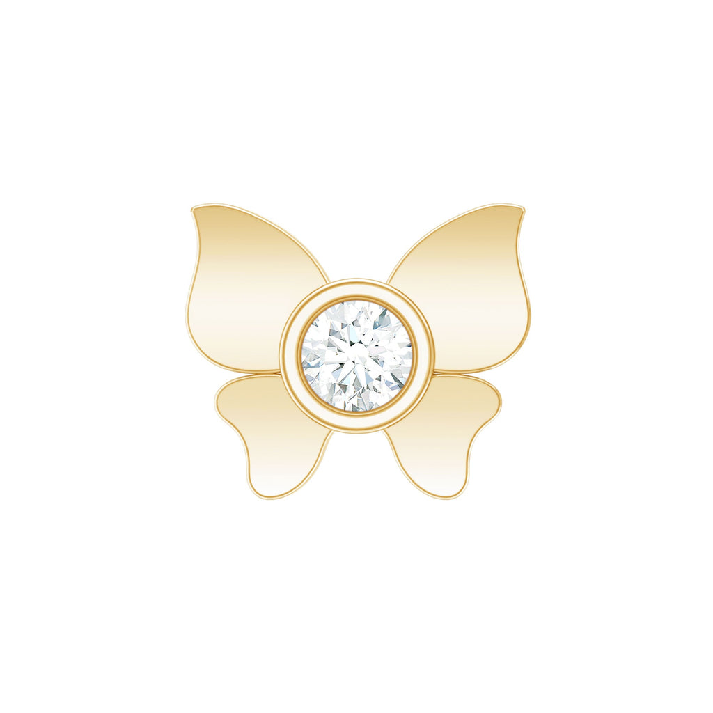 Diamond Butterfly Earring for Helix Piercing