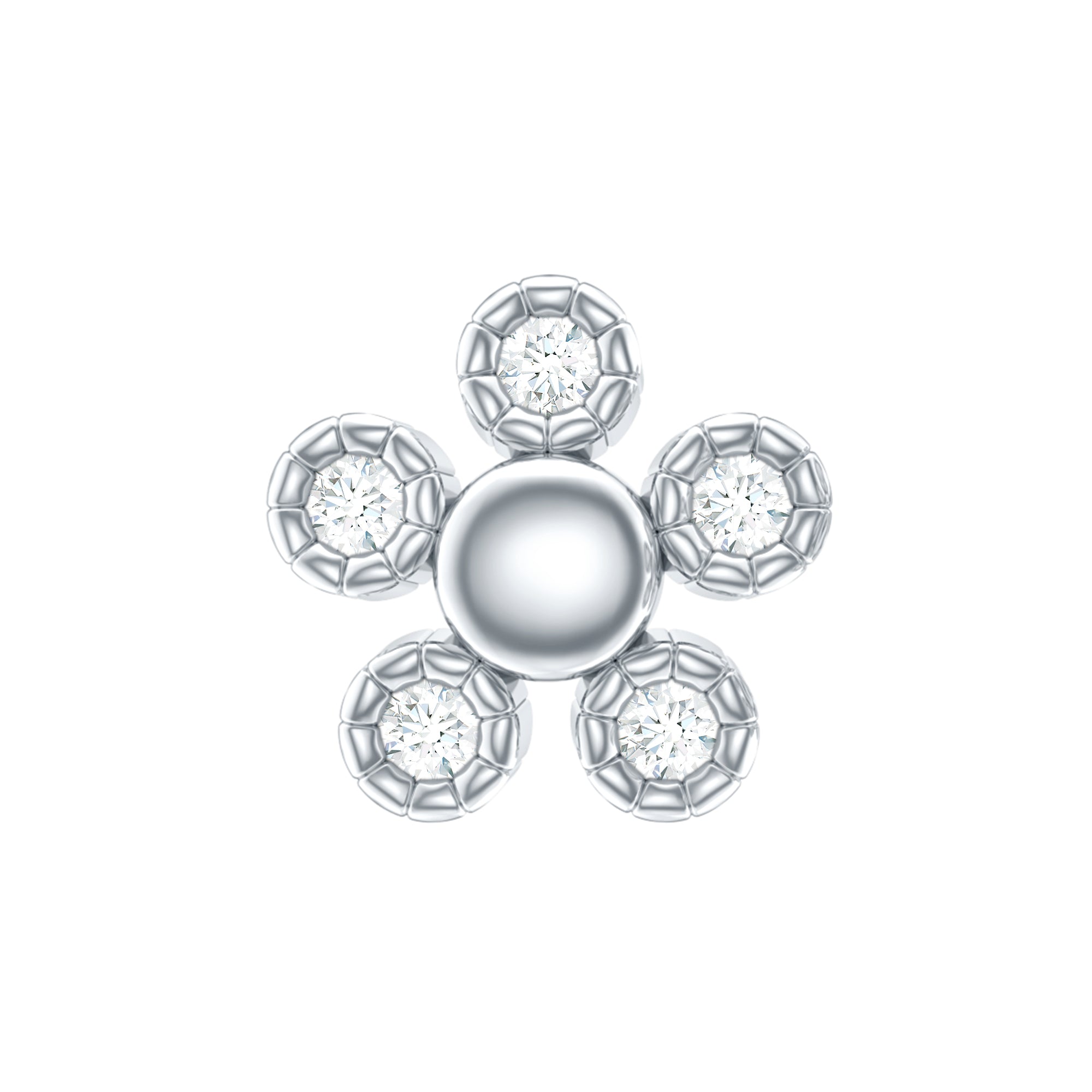 Diamond Floral Cartilage Earring