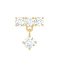 Womens Diamond Drop Earring for Helix Piercing