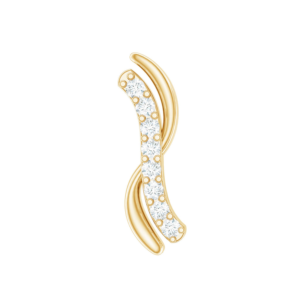 Diamond Wave Helix Piercing Earring