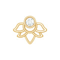 Diamond Lotus Earring for Helix Piercing